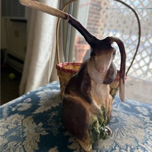 Unique Brown and Green Jackalope Figurine